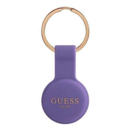 Guess GUATSGEU AirTag case fioletowy/purple Silicone