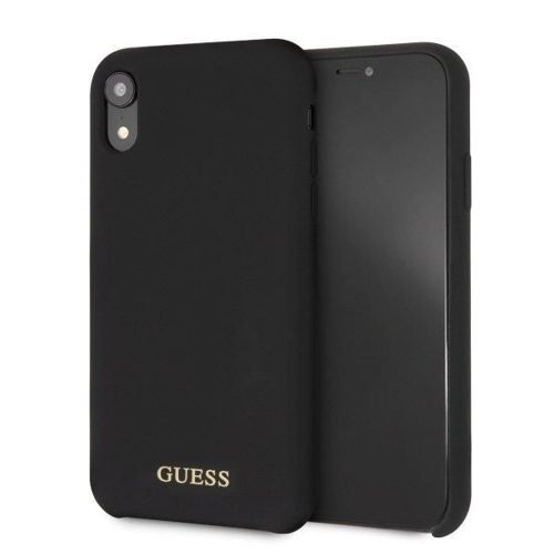 Guess GUHCI61LSGLBK iPhone Xr black /czarny hard case Silicone