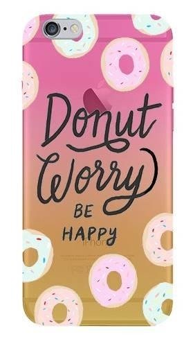 Ombre Case Apple Iphone 6 donut worry be happy