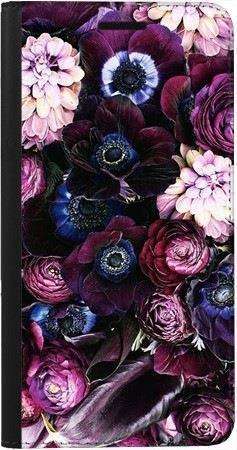 Portfel DUX DUCIS Skin PRO purpurowa kompozycja kwiatowa na Samsung Galaxy A52 5G