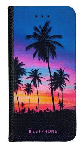 Portfel Wallet Case Huawei P30 Lite wieczorne palmy