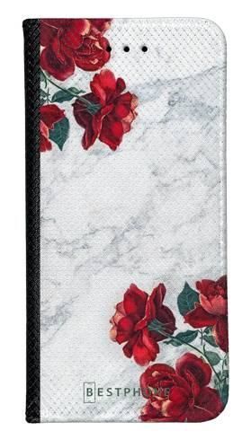 Portfel Wallet Case LG G8 ThinQ róże i marmur