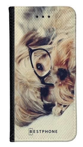 Portfel Wallet Case Samsung Galaxy A10 pies w okularach