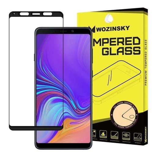 Wozinsky super wytrzymałe szkło hartowane Full Glue na cały ekran z ramką Case Friendly Samsung Galaxy A9 2018 A920 czarny