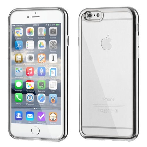 Żelowy pokrowiec etui Metalic Slim iPhone 6S Plus 6 Plus srebrny