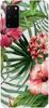 Etui Brokat SHINING kwiaty tropikalne na Samsung Galaxy S20 Plus