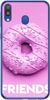 Etui dla przyjaciół friends donut fioletowy na Samsung Galaxy M20