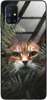 Etui szklane GLASS CASE kot w paprotkach Samsung Galaxy M51 