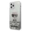 Karl Lagerfeld KLHCP12MGLIKSL iPhone 12/12 Pro 6,1" srebrny/silver hardcase Ikonik Liquid Glitter