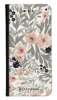 Portfel Wallet Case Samsung Galaxy A42 5G szare kwiaty